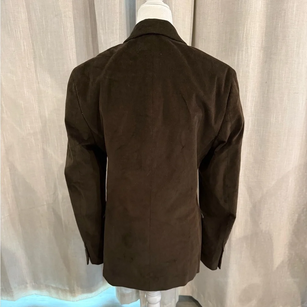 Paisley & Gray Slim Fit Brown Corduroy Blazer Sport Coat 38R Statement Lining
